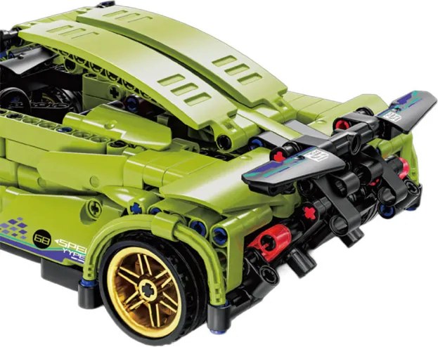 Stavebnica auta SUPERCAR No.J2007 zelená - 470 dielikov