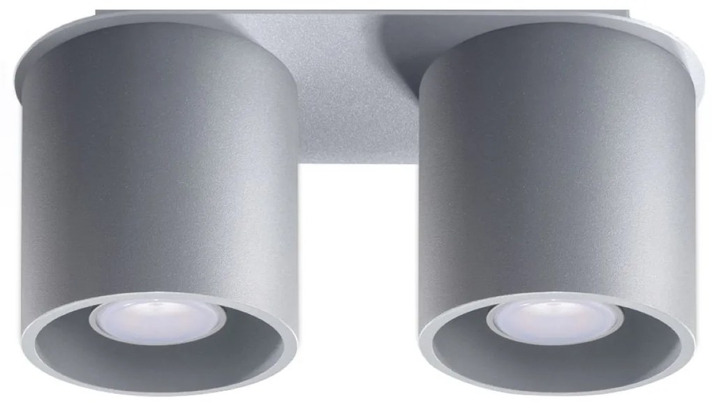 Stropné svietidlo Orbis, 2x sivé kovové tienidlo