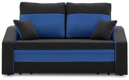 Rozkladacia pohovka HEWLET PLUS color Čierna + svetlo modrá