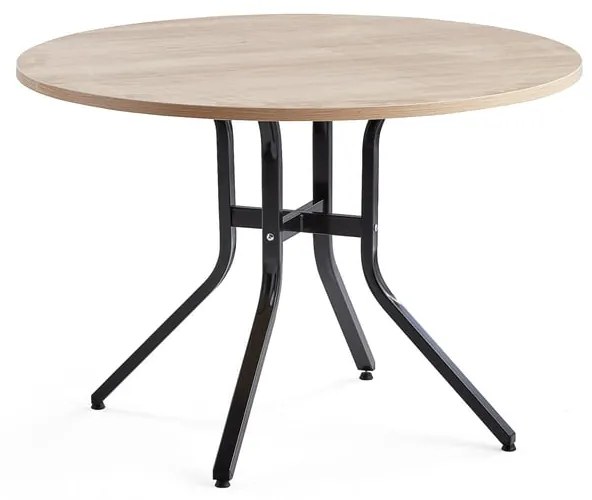 Stôl VARIOUS, Ø1100x740 mm, čierna, dub