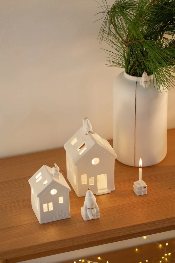 räder Porcelánový svietnik domček Santa's Little Feet