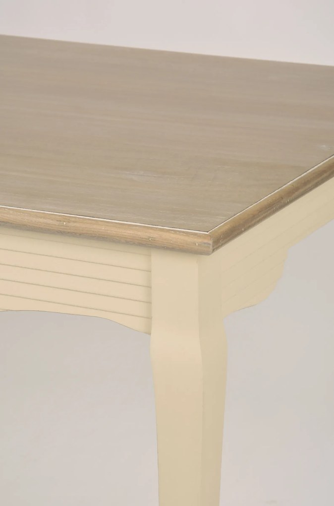 Jedálenský stôl Pesaro 160 cm z masívu krémový