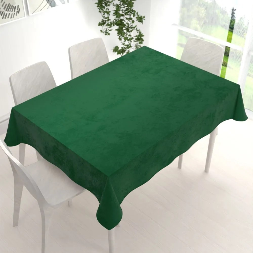Biante Zamatový obdĺžnikový obrus Velvet Premium SVP-032 Zelený 120x180 cm