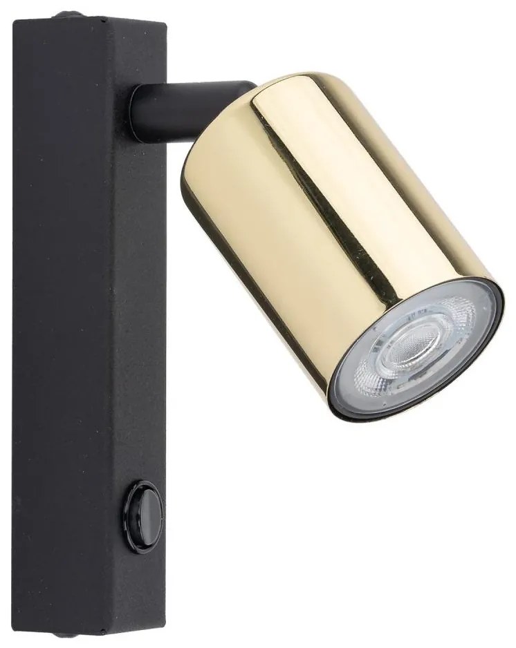 Nástenné bodové svietidlo TOP 1xGU10/10W/230V čierna/zlatá