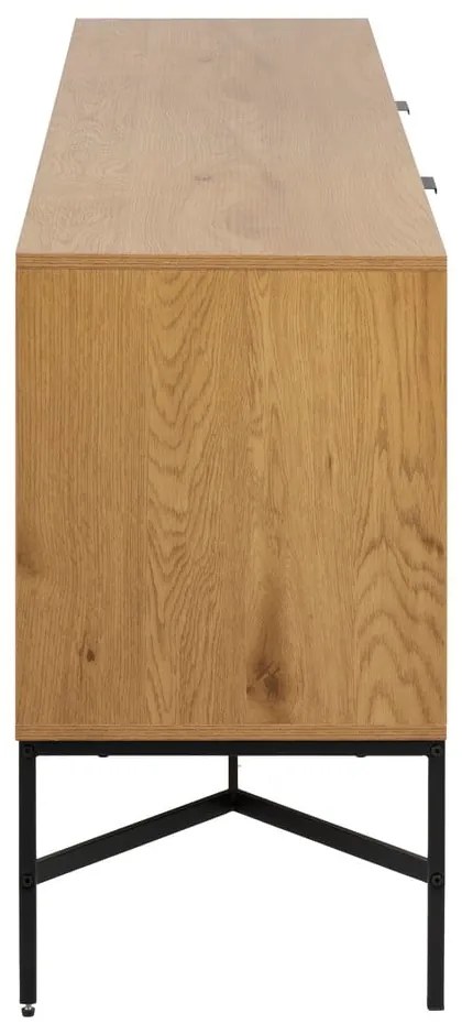 Nízka komoda v dekore duba v prírodnej farbe 180x70 cm Jaipur – Actona