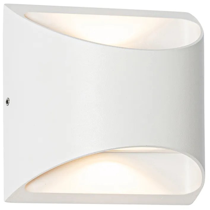 Moderná vonkajšia nástenná lampa biela vrátane LED 2-svetlo IP54 - Mal
