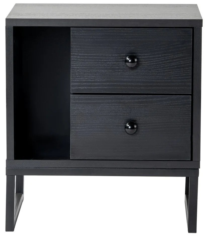 Nočný stolík Glimmer Wood Black