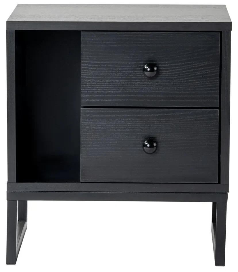 Nočný stolík Glimmer Wood Black