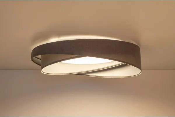 Stmievateľné LED stropné svietidlo SM. GALAXY M. LED/24W/230V pr. 55 cm sivá/strieborná + diaľkové ovládanie