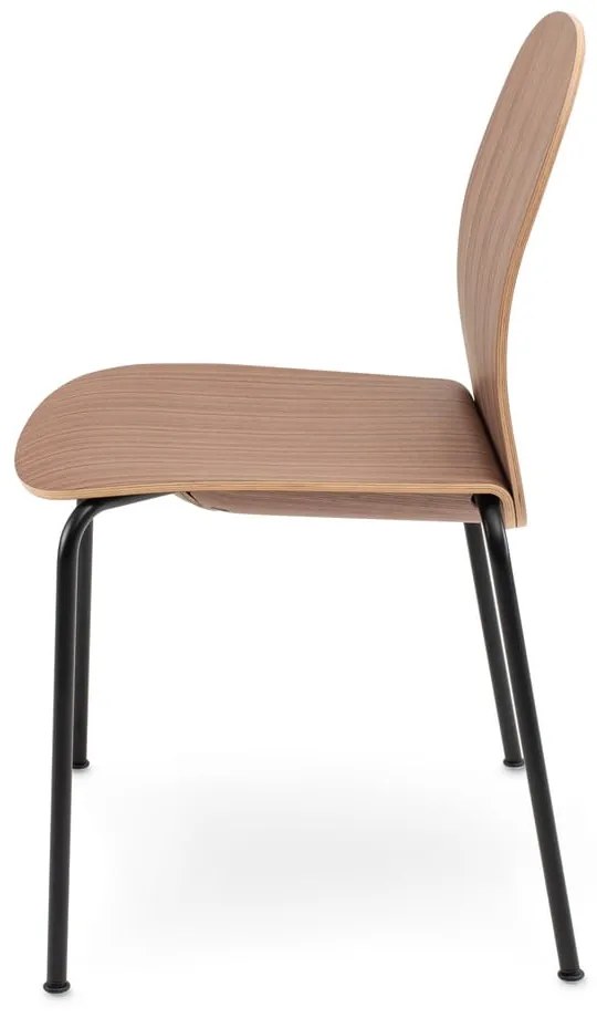 Hnedé stohovateľné jedálenské stoličky v súprave 2 ks v dekore orecha Book – Gazzda