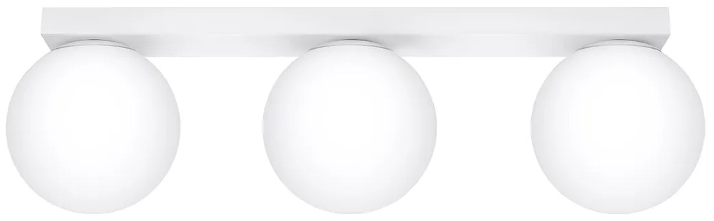 Stropné svietidlo Yoli, 3x biele sklenené tienidlo, w