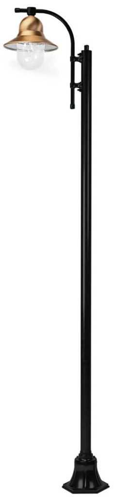 1-plameňové stĺpové svietidlo Toscane 240cm čierne