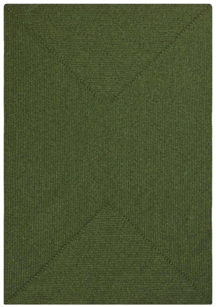 Hanse Home, Kusový koberec Braided 105554 Green – na von aj na doma, 120x170, zelená, chodba / predsieň