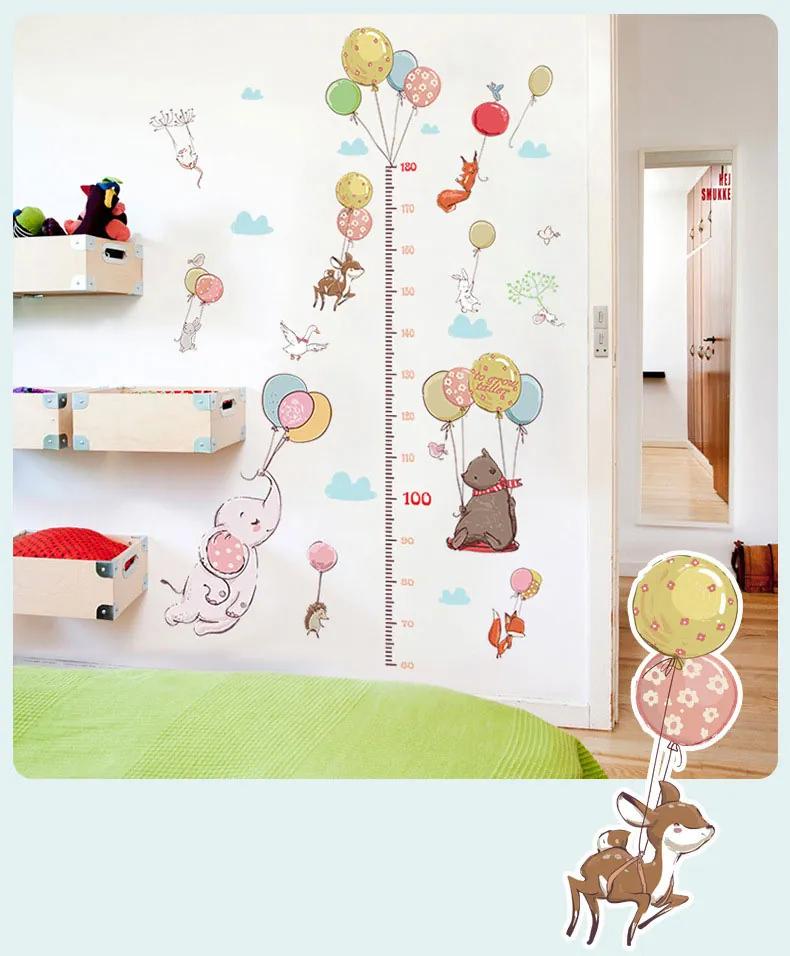 Veselá Stena Samolepka na stenu na stenu meter Zvieratká s balónikmi