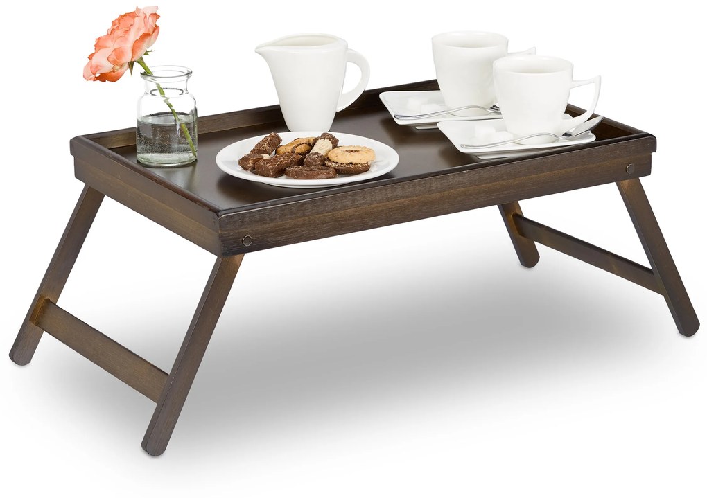 Stolík na raňajky do postele, Bamboo/ tmavohnedý RD3235