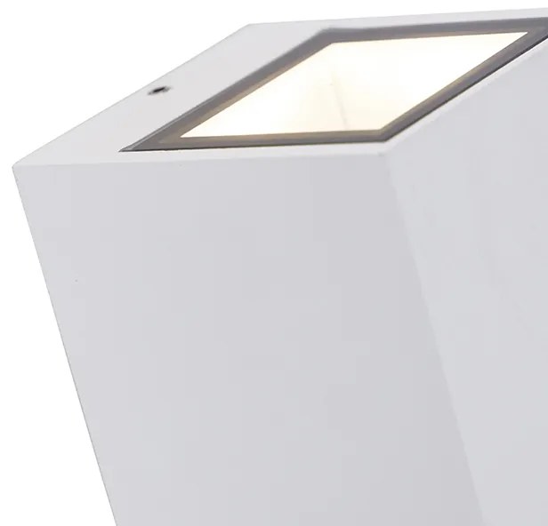Moderná nástenná lampa biela 2-žiarovková GU10 AR70 IP54 - Baleno