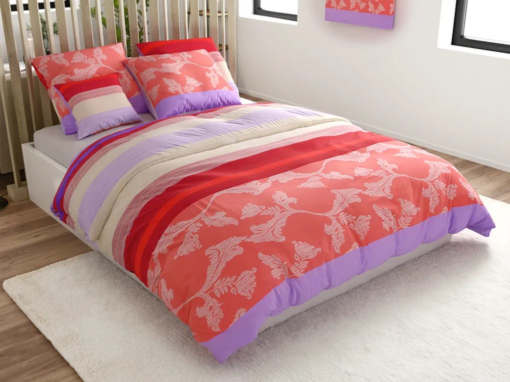 Obliečky z Renforcé bavlny IMARA červené Rozmer obliečky: 2 ks 80 x 80 cm | 200 x 220 cm