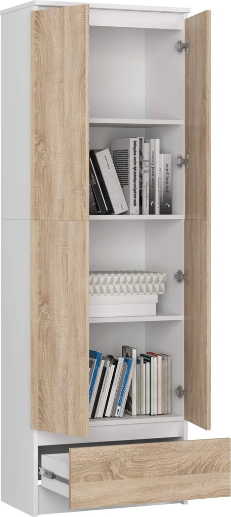 Skriňa Rexa 60 cm biela/dub sonoma