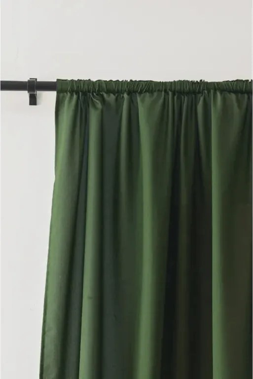 Záves OXFORD LIGHT 140x270 cm, tmavozelený Zavesenie: Riasiaca páska