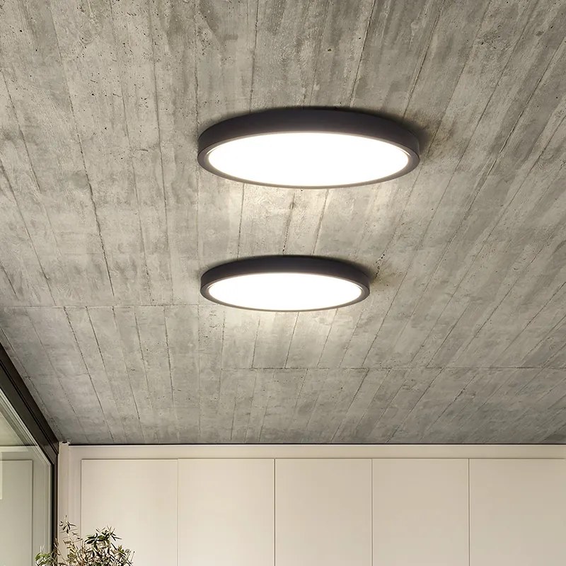 SOLIGHT LED osvetlenie s diaľkovým ovládačom Estela Black, 36W, 2700lm, 30cm, CCT