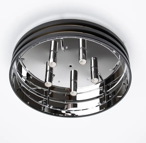 Brilagi - LED krištáľové stropné svietidlo VELURE 5xE14/40W/230V čierne