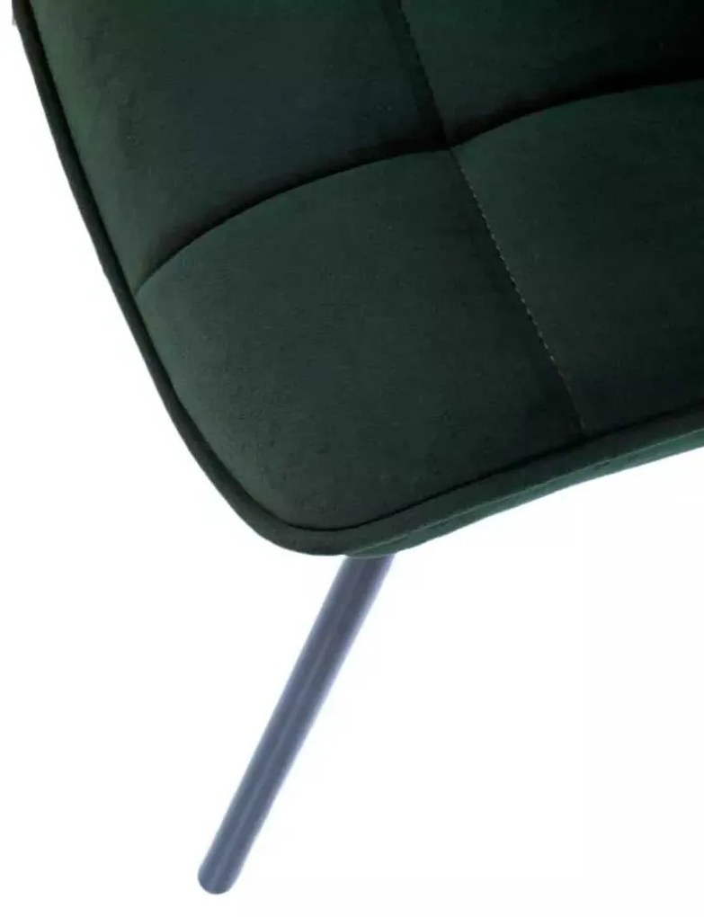 LuxuryForm DESIGN Stolička ORLEN VELUR - fľaškovozelená