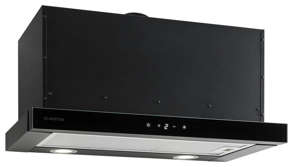 Klarstein Vinea, digestor, 60 cm, vstavaný, 610 m³/h, plochá konštrukcia, čierny