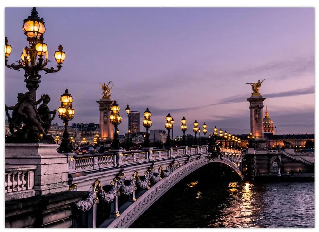 Sklenený obraz - Most Alexandra III. v Paríži (70x50 cm)