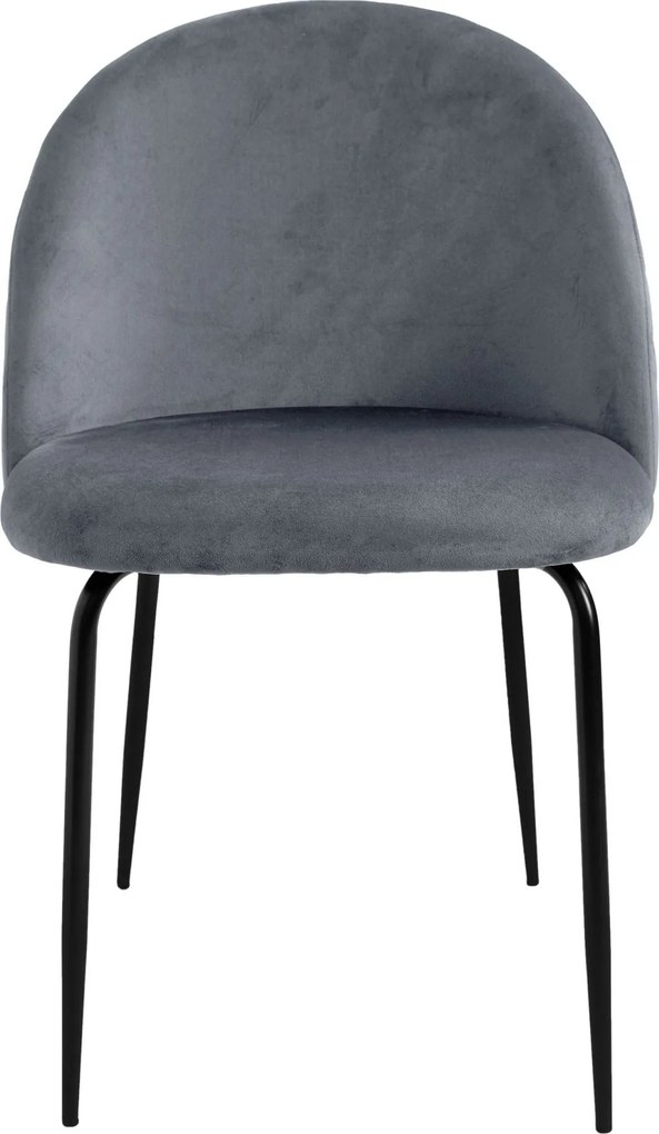 Grafitová zamatová stolička FARGO