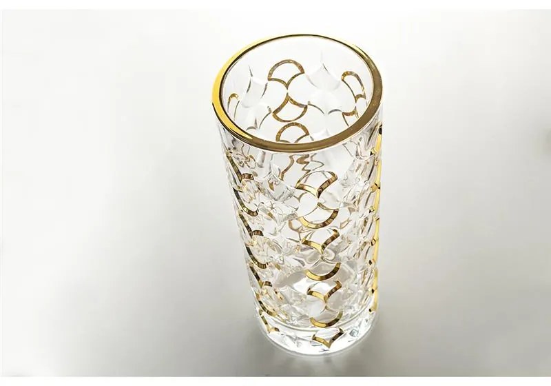 KRIŠTÁĽOVÁ VÁZA BOHEMIA PRESTIGE ARABESQUE GOLD 280MM