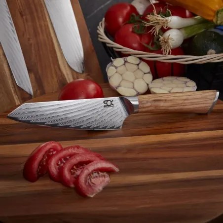 Kuchařský nůž Chef 155 mm SOK Olive Sunshine Damascus