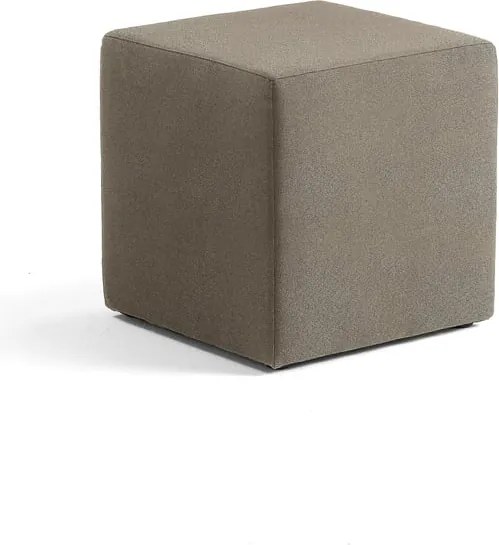 Taburet CASUAL, 500x500 mm, látka CURA, šedohnedá