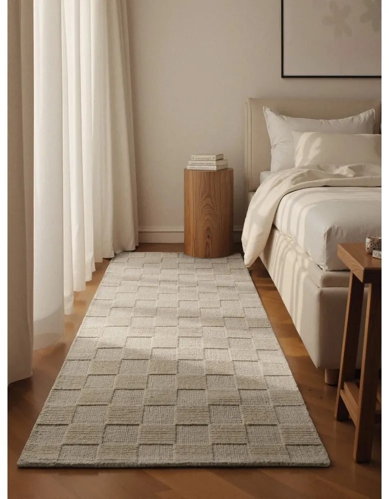 Krémový ručne tkaný vlnený behúň 80x200 cm Scala – Villeroy&Boch