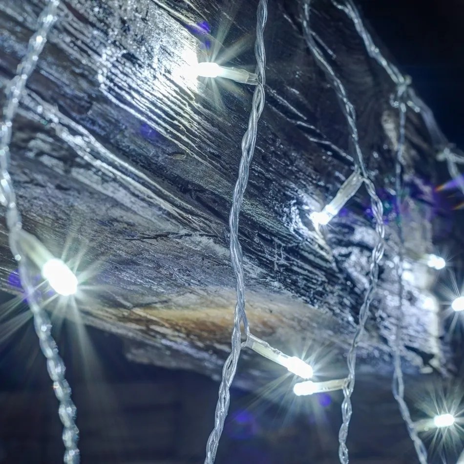 DECOLED LED světelná záclona HOBBY LINE, 2x1m, ledově bílá, 100 diod, pouze do interiéru