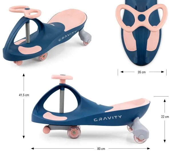 Gravitačné vozidlo GRAVITY Navy Pink