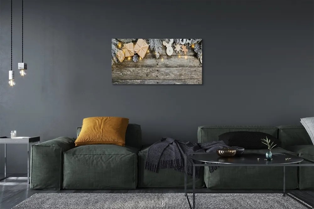 Obraz na plátne Vetvičky darčeky kužele 120x60 cm