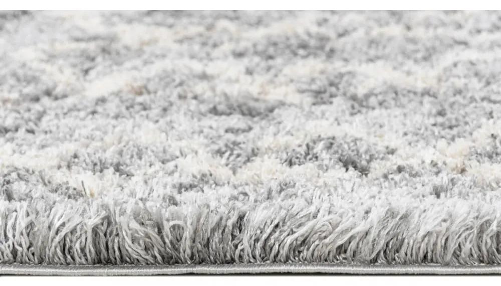 Kusový koberec shaggy Tizoc sivý atyp 70x250cm