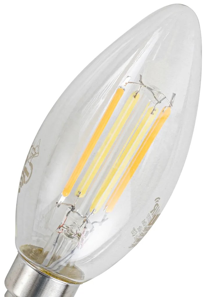 Sada 5 inteligentných LED žiaroviek E14 C35 číra 4,2 W 470 lm 2700 – 6500 K