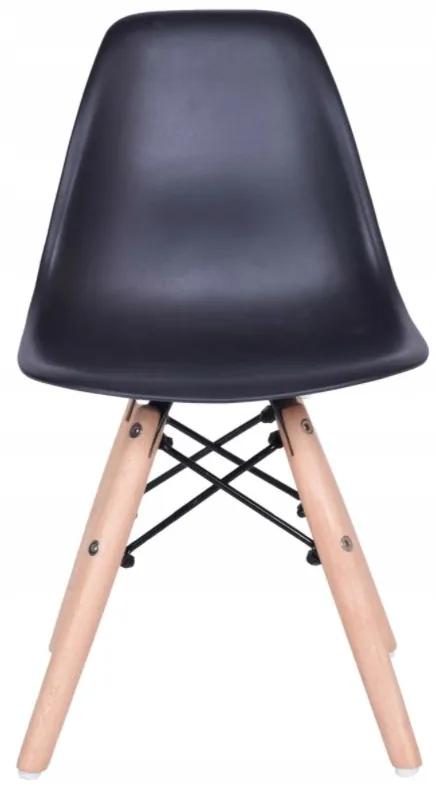 Dizajnová stolička Enorm pre deti čierna + nohy buk