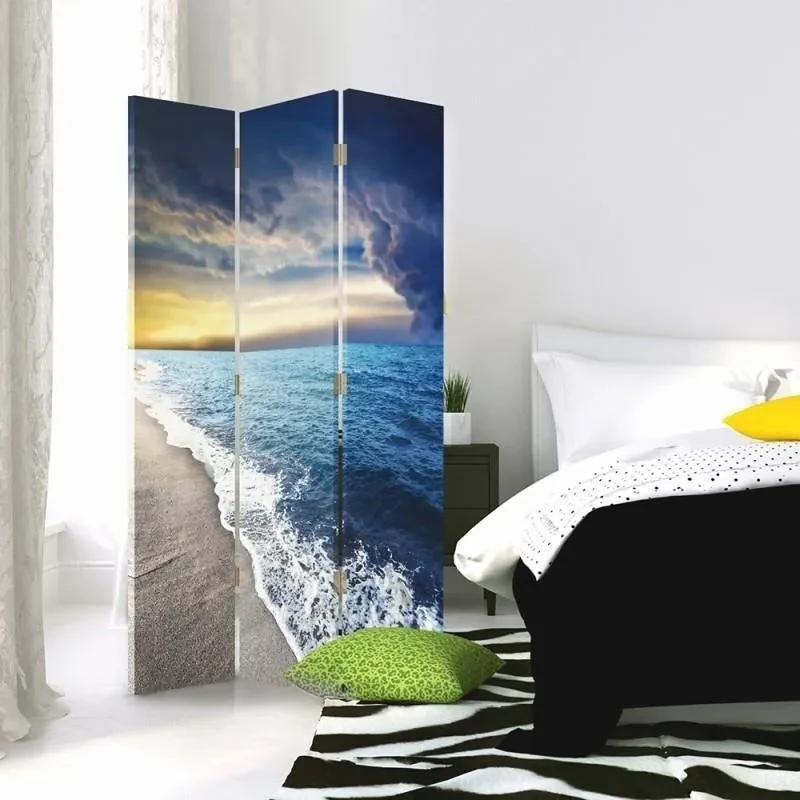 Gario Paraván Oblaky na nábreží Rozmery: 110 x 170 cm, Prevedenie: Otočný paraván 360°