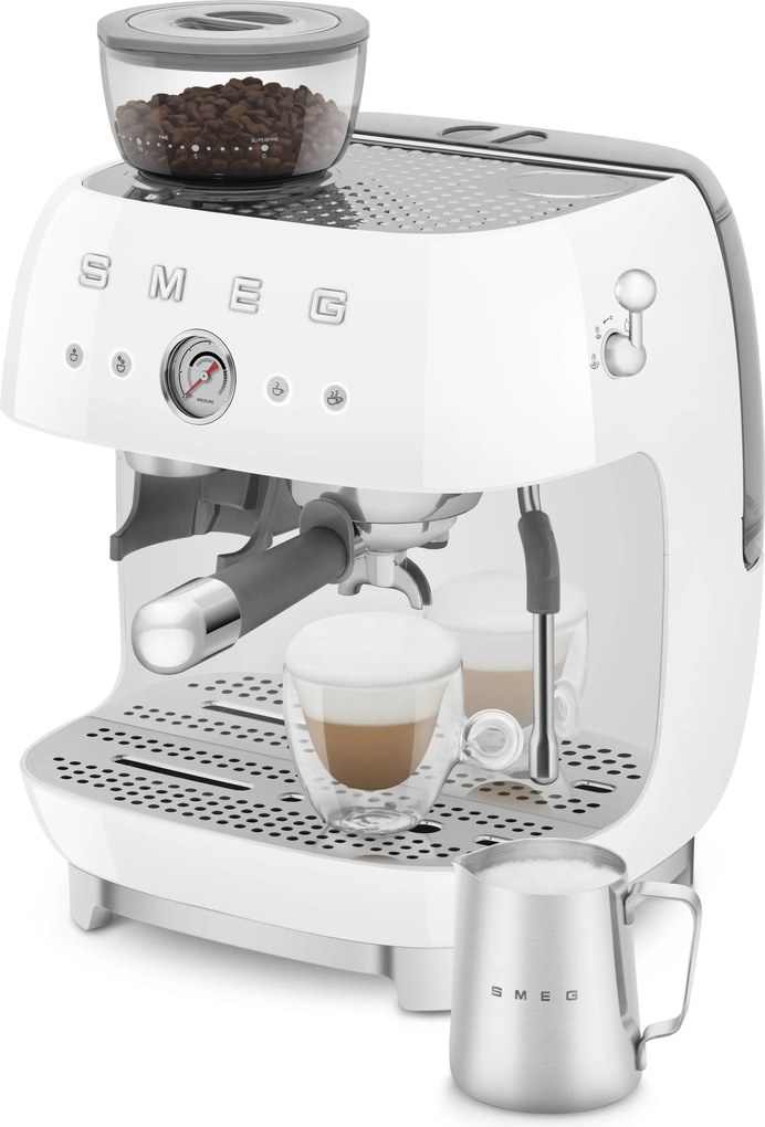 Pákový espresso kávovar 50's Style krémový