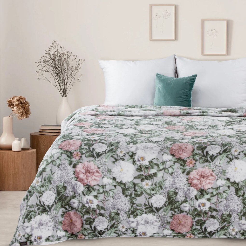 FLANELOVÁ DEKA IDA 150X200 CM KVETY