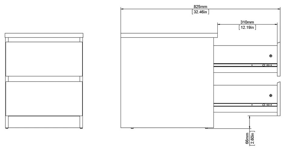 Nočný stolík v dekore duba Naia - Tvilum