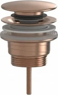 Výpusť umývadla 5/4 SAT Aurum 7,2 cm, ružovozlatá matná, plast SATAUCCBRG