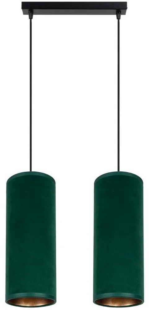 Luster na lanku AVALO 2xE27/60W/230V zelená/medená