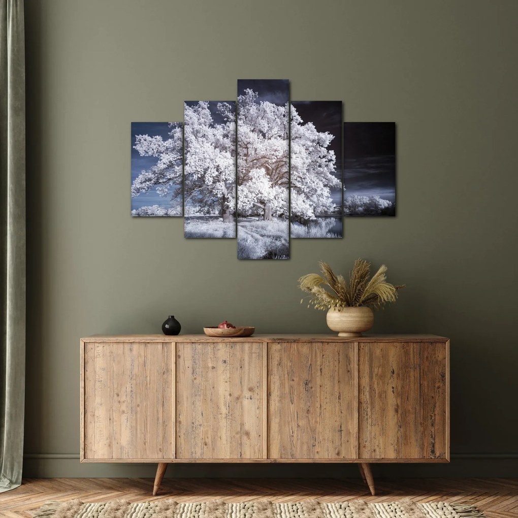 Obraz - Snehobiely strom (150x105 cm)