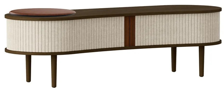 Hnedo-béžový TV stolík v dekore duba 140x40 cm Audacious – UMAGE