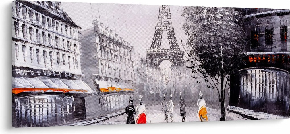 Obraz - Olejomaľba, Paríž (120x50 cm)