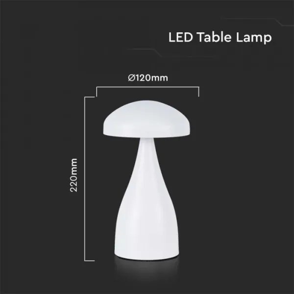LED Stmievateľná dobíjacia stolná lampa LED/1W/5V 3000-6000K 1800 mAh biela