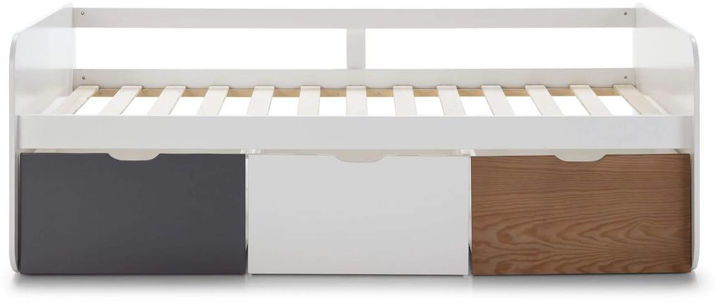Detská posteľ redona s úložným priestorom 90 x 190 cm viacfarebná MUZZA